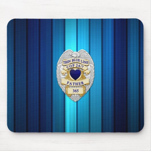 Thin Blue Line Badge Muismat (Voorkant)