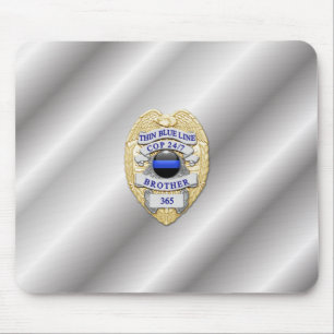 Thin Blue Line Badge Muismat