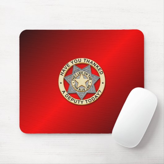 Thin Blue Line Badge Muismat (Met muis)