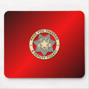 Thin Blue Line Badge Muismat