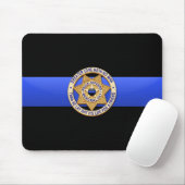 Thin Blue Line - Badge Muismat (Met muis)