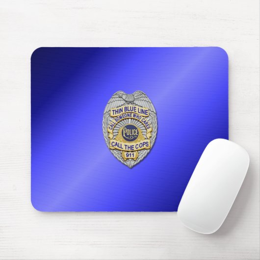 Thin Blue Line Badge Muismat (Met muis)