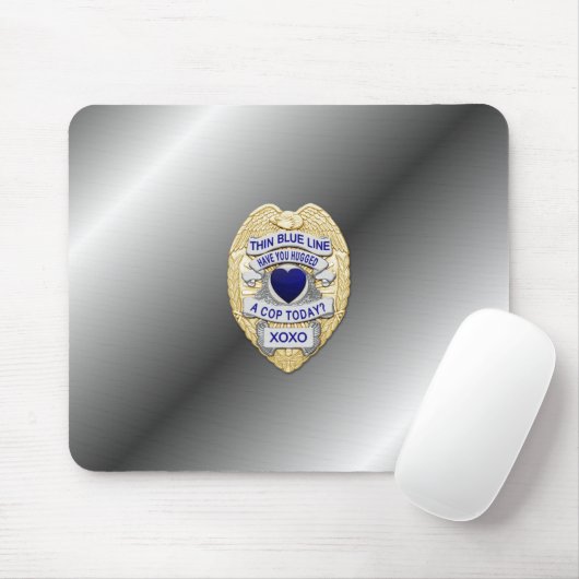 Thin Blue Line Badge Muismat (Met muis)