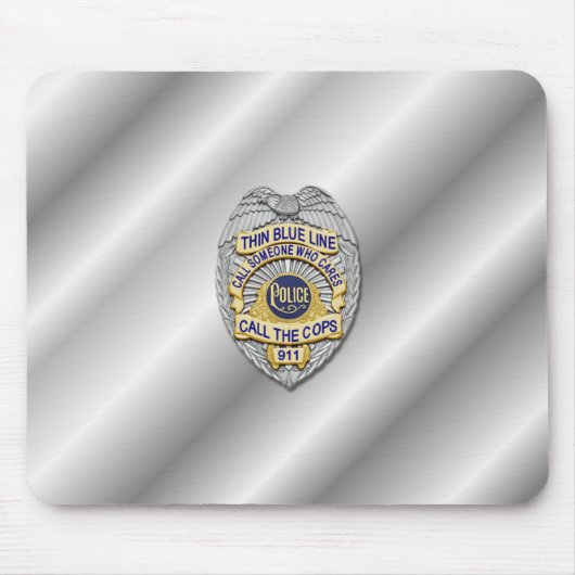 Thin Blue Line Badge Muismat (Voorkant)