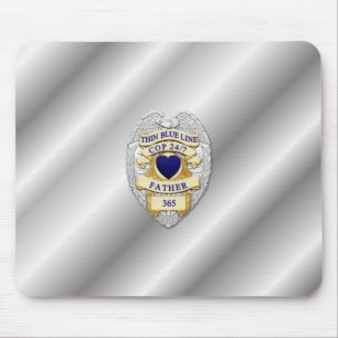 Thin Blue Line Badge Muismat