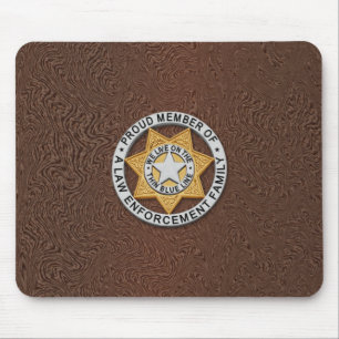 Thin Blue Line Badge Muismat