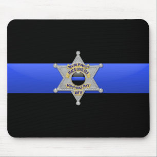 Thin Blue Line - Badge Muismat