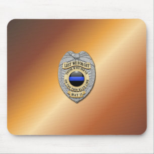 Thin Blue Line Badge Muismat