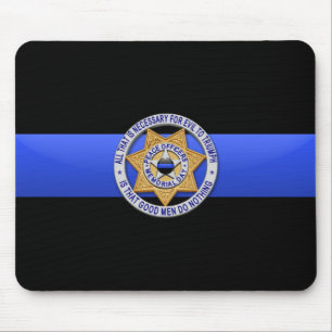 Thin Blue Line - Badge Muismat