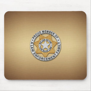 Thin Blue Line Badge Muismat