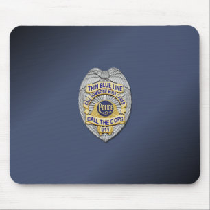 Thin Blue Line Badge Muismat