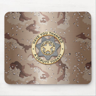 Thin Blue Line Badge Muismat