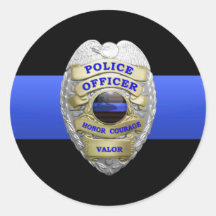 Thin Blue Line Badge Sticker