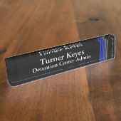 Thin Blue Line - Bars naamplaat Naambordje (Zijkant)