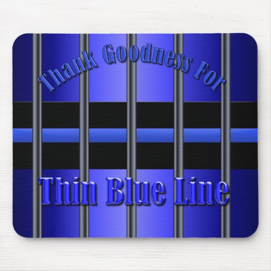 Thin Blue Line - Behind Bars Muismat (Voorkant)