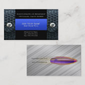 Thin Blue Line - Belt Keepers en Bullet Visitekaartje (Voorkant / Achterkant)