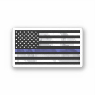 Thin-Blue-Line-Blue-Lives-Matter-Flag-Sticker Sticker