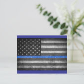 Thin Blue Line Briefkaart (Staand voorkant)