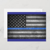 Thin Blue Line Briefkaart (Voorkant / Achterkant)