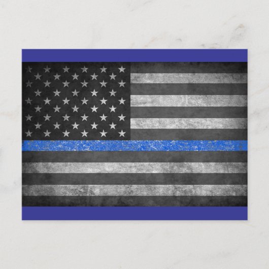 Thin Blue Line Briefkaart (Voorkant)