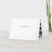 Thin Blue Line Britse vlag Kaart (Achterkant)