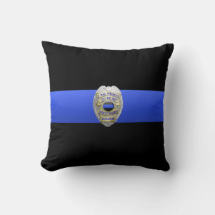 Thin Blue Line Brothers Keeper Badge Kussen