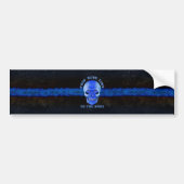 Thin Blue Line Bumpersticker (Voorkant)