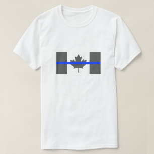 Thin Blue Line Canada vlag politie T-shirt