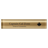 Thin Blue Line Canadian Maple Leaf Name plate Naambordje (Voorkant)