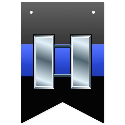 Thin Blue Line Captain Promotion Vlaggetjes (Tweede vlag)