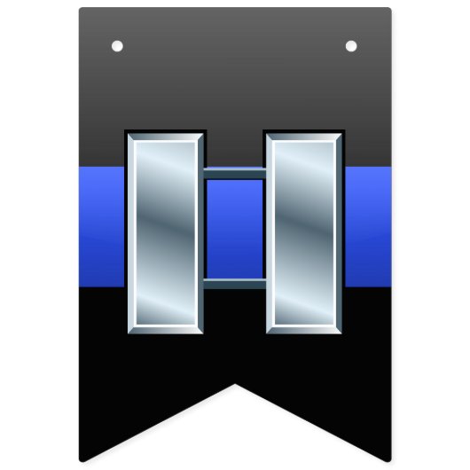 Thin Blue Line Captain Promotion Vlaggetjes (Eerste vlag)