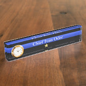 Thin Blue Line - Chief 1 Star Rank Naambordje (Zijkant)