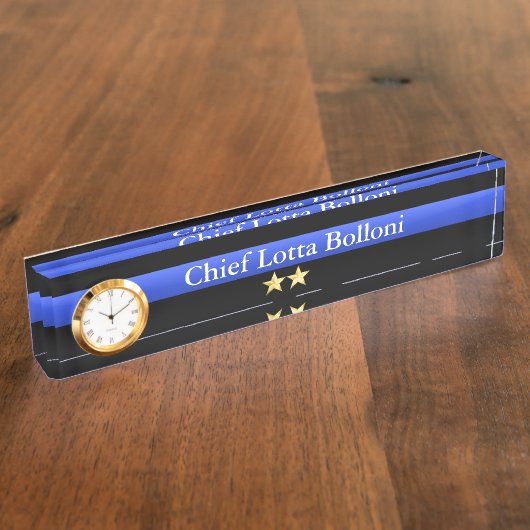 Thin Blue Line - Chief 2 Stars Rank Naambordje (Zijkant)