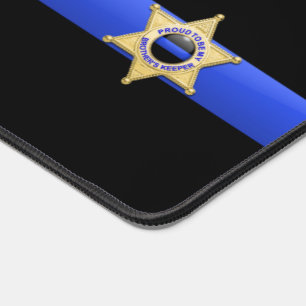 Thin Blue Line - Chief Sheriff Star Badge Bureaumat