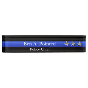 Thin Blue Line - Chief Three Star Rank Naambordje