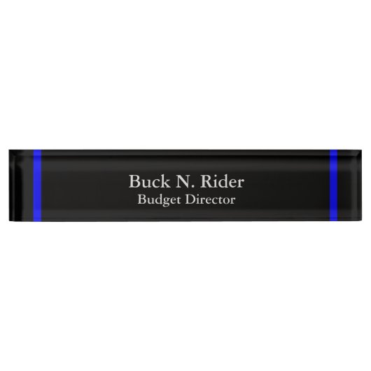 Thin Blue Line - Classy Design Name Bord Naambordje (Voorkant)