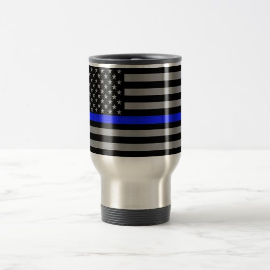 Thin Blue Line Coffee-Mok Reisbeker (Center)