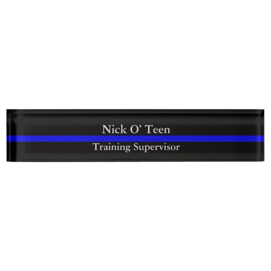 Thin Blue Line - Crisp Design Name Bord Naambordje (Voorkant)