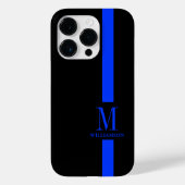 Thin Blue Line Custom Monogram Case-Mate iPhone Case (Achterkant)