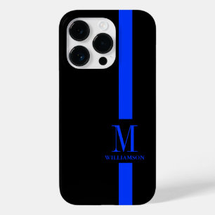 Thin Blue Line Custom Monogram Case-Mate iPhone 14 Pro Hoesje