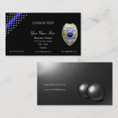 Thin Blue Line Custom Patch en Badge Visitekaartje (Voorkant / Achterkant)