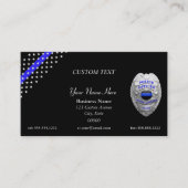 Thin Blue Line Custom Patch en Badge Visitekaartje (Voorkant)