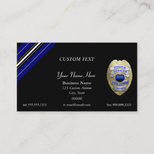 Thin Blue Line Custom Patch en Badge Visitekaartje