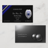 Thin Blue Line Custom Patch en Badge Visitekaartje (Voorkant / Achterkant)