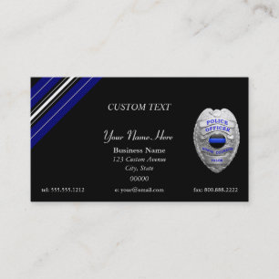 Thin Blue Line Custom Patch en Badge Visitekaartje