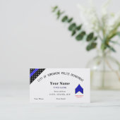 Thin Blue Line Custom Police Visitekaartje (Staand voorkant)