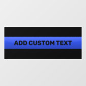 Thin Blue Line Custom Text Car Raamsticker (Vel)