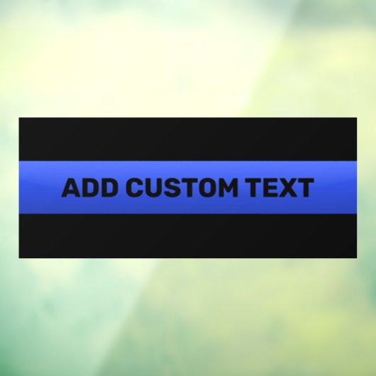 Thin Blue Line Custom Text Car Raamsticker (Vel 3)
