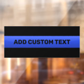 Thin Blue Line Custom Text Car Raamsticker (Vel 2)