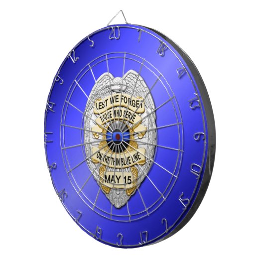 Thin Blue Line Dartbord (Voorkant Rechts)